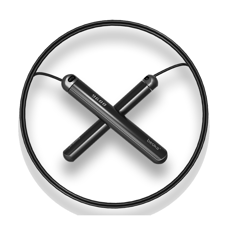 Smart Jump Rope Digital Counter - Cable ponderado con mango largo conectado