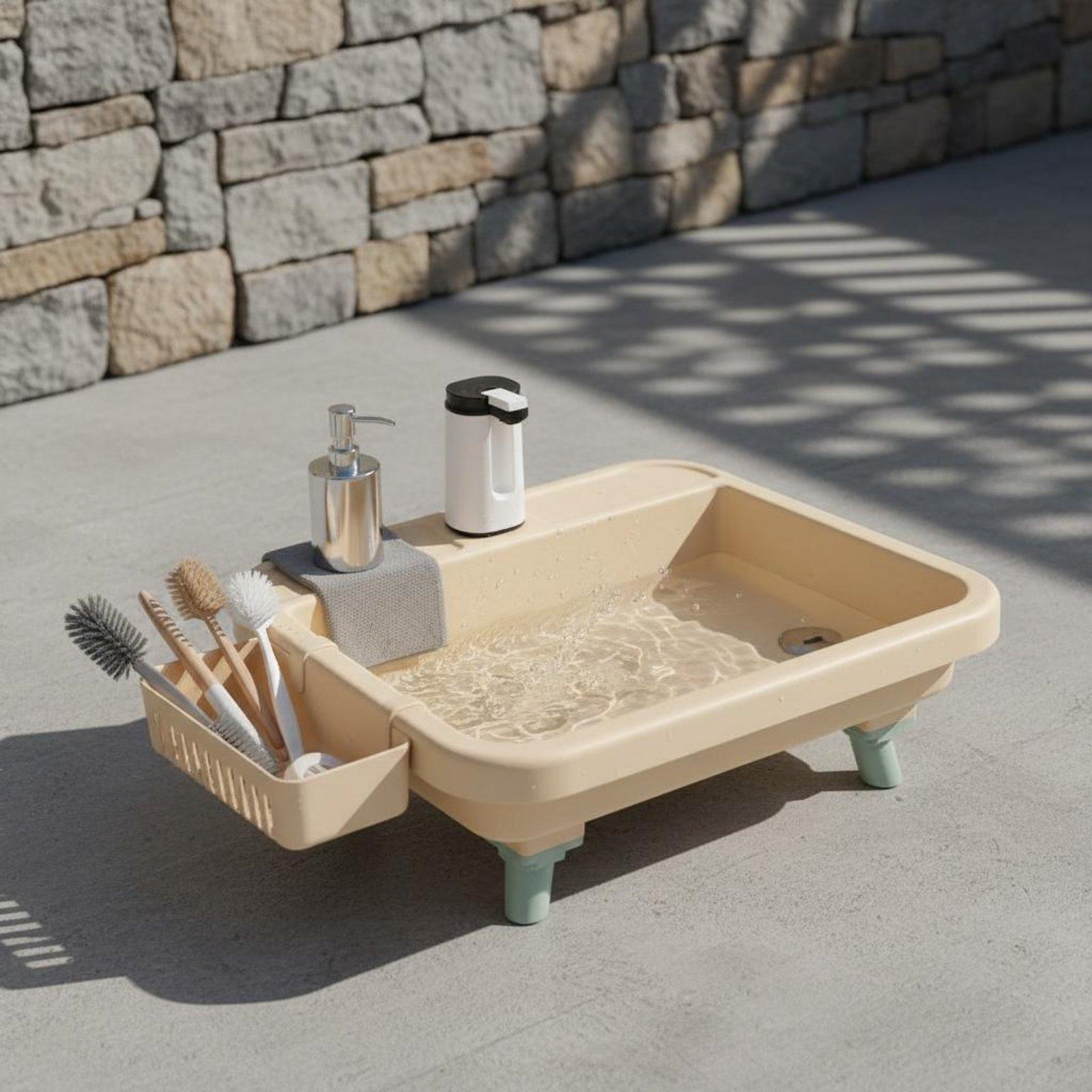 Camping - Lavabo portátil para exteriores, lavadora a