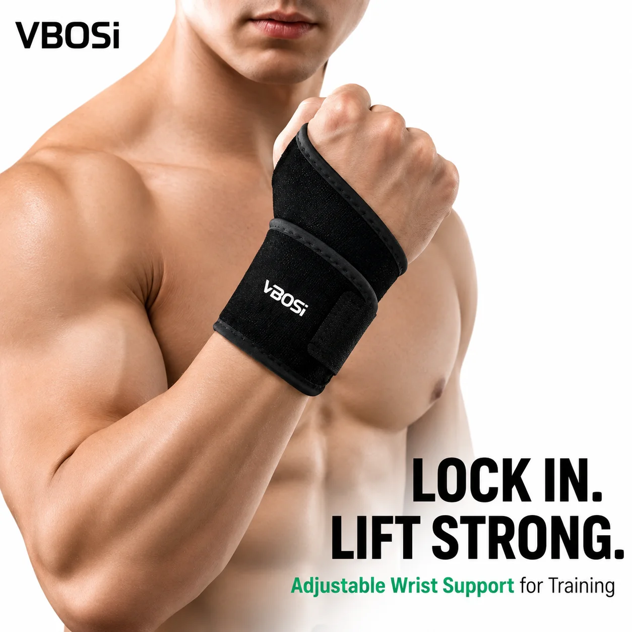 Wrist Wraps Weightlifting Support - Soporte de Muñeca Ajustable VBSOi con