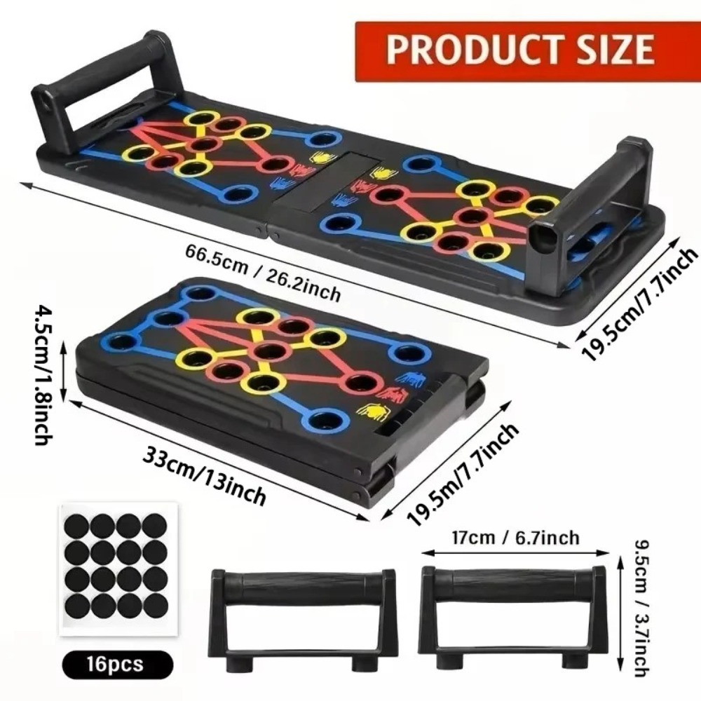 Push Up Board Foldable Multi Function - Juego de tabla de flexiones multifuncional