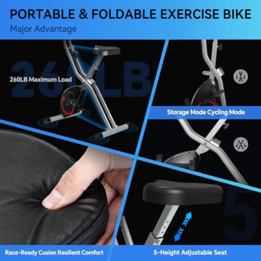 Bicicleta de ejercicio plegabl - Exercise Bike Magnetic Resistance reseña y precio