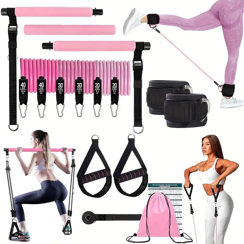 Kit de barra de Pilates multif - Pilates Bar Kit With Resistance Bands reseña y precio