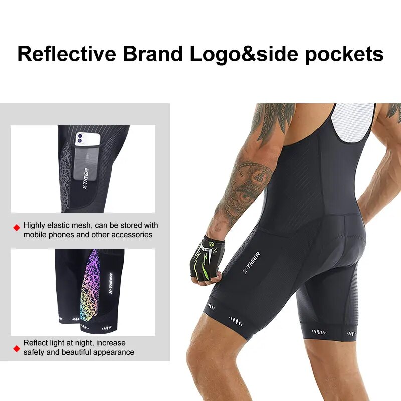 Pantalones cortos con pechera  - Padded Cycling Shorts 5D Gel reseña y precio