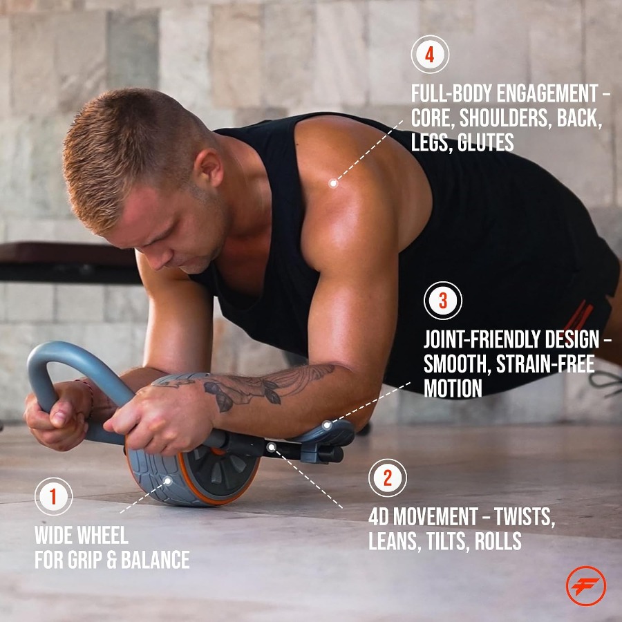 Rueda abdominal CoreFlex4D con - Ab Roller Wheel With Elbow Support reseña y precio