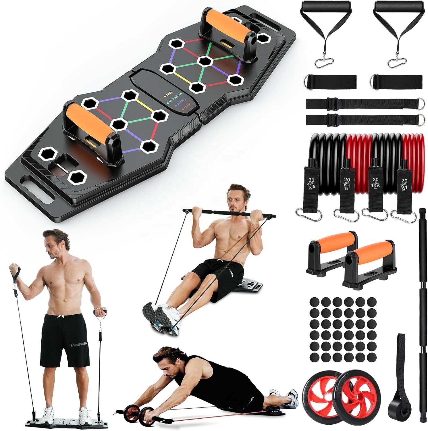 Kit de tabla plegable multifun - Pilates Bar Kit With Resistance Bands reseña y precio