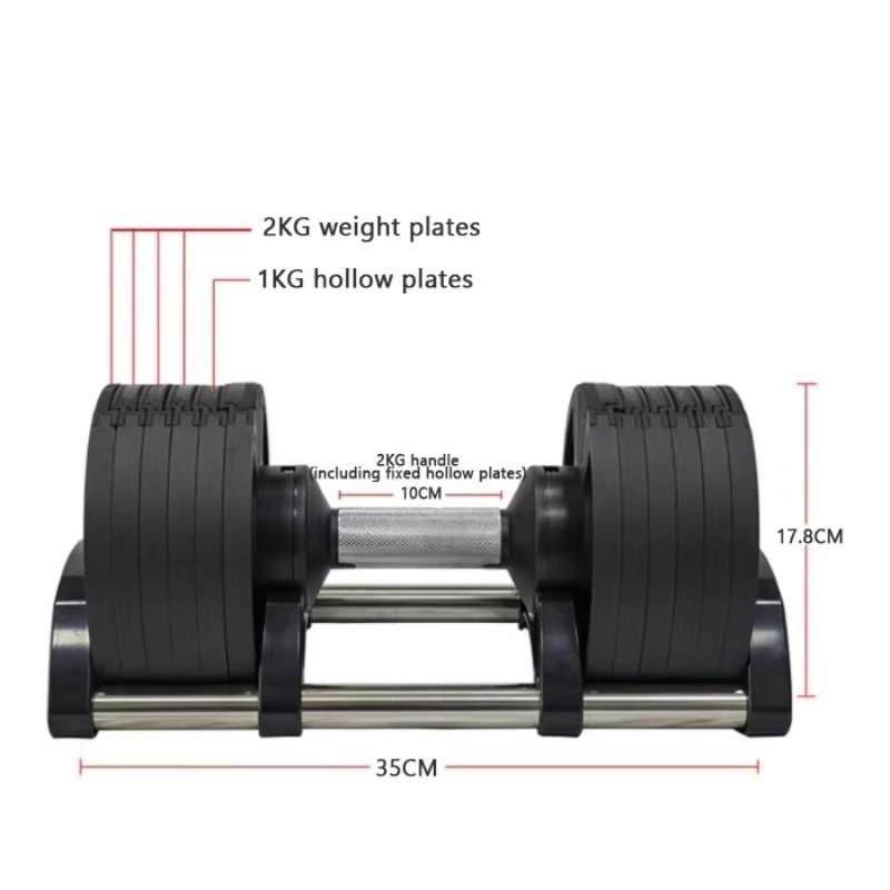 Equipo de Gimnasio, Mancuernas - Adjustable Dumbbell Pair 40Kg reseña y precio