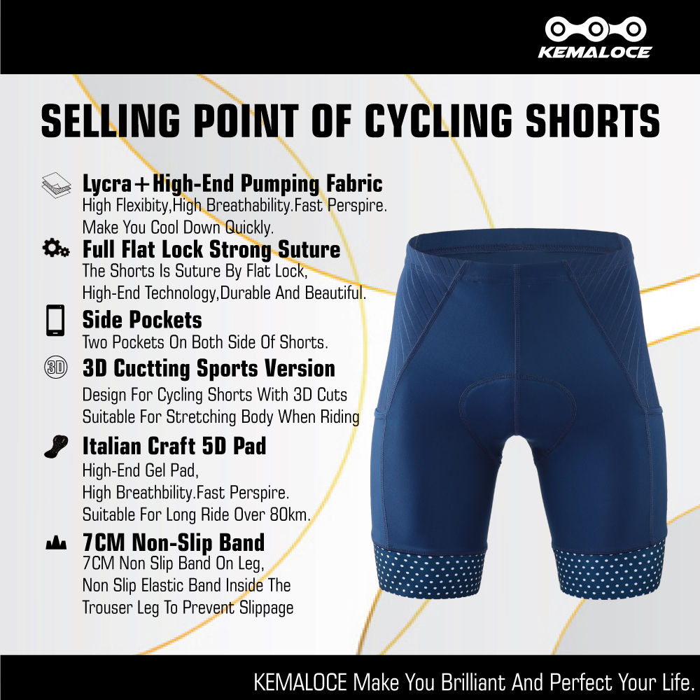 KEMALOCE-pantalones cortos de  - Padded Cycling Shorts 5D Gel reseña y precio