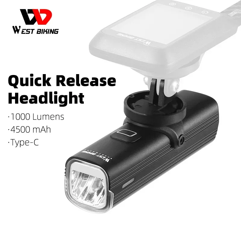 WEST BIKING: faro delantero pa - Rechargeable Bicycle Headlight 1000 Lumen reseña y precio